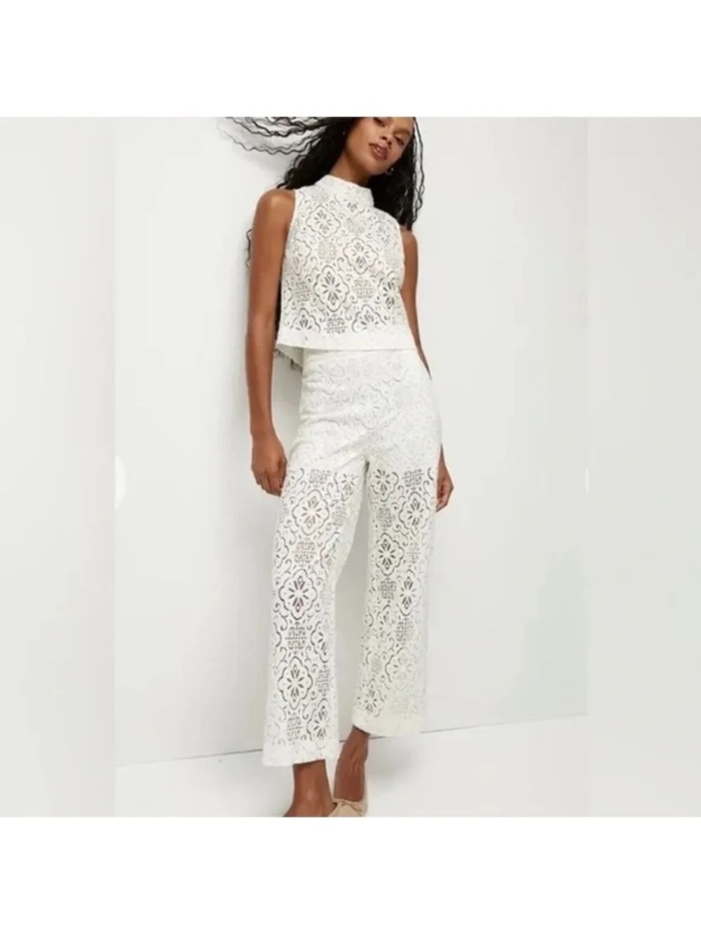 Veronica Beard Kehlani Eyelet Lace pant